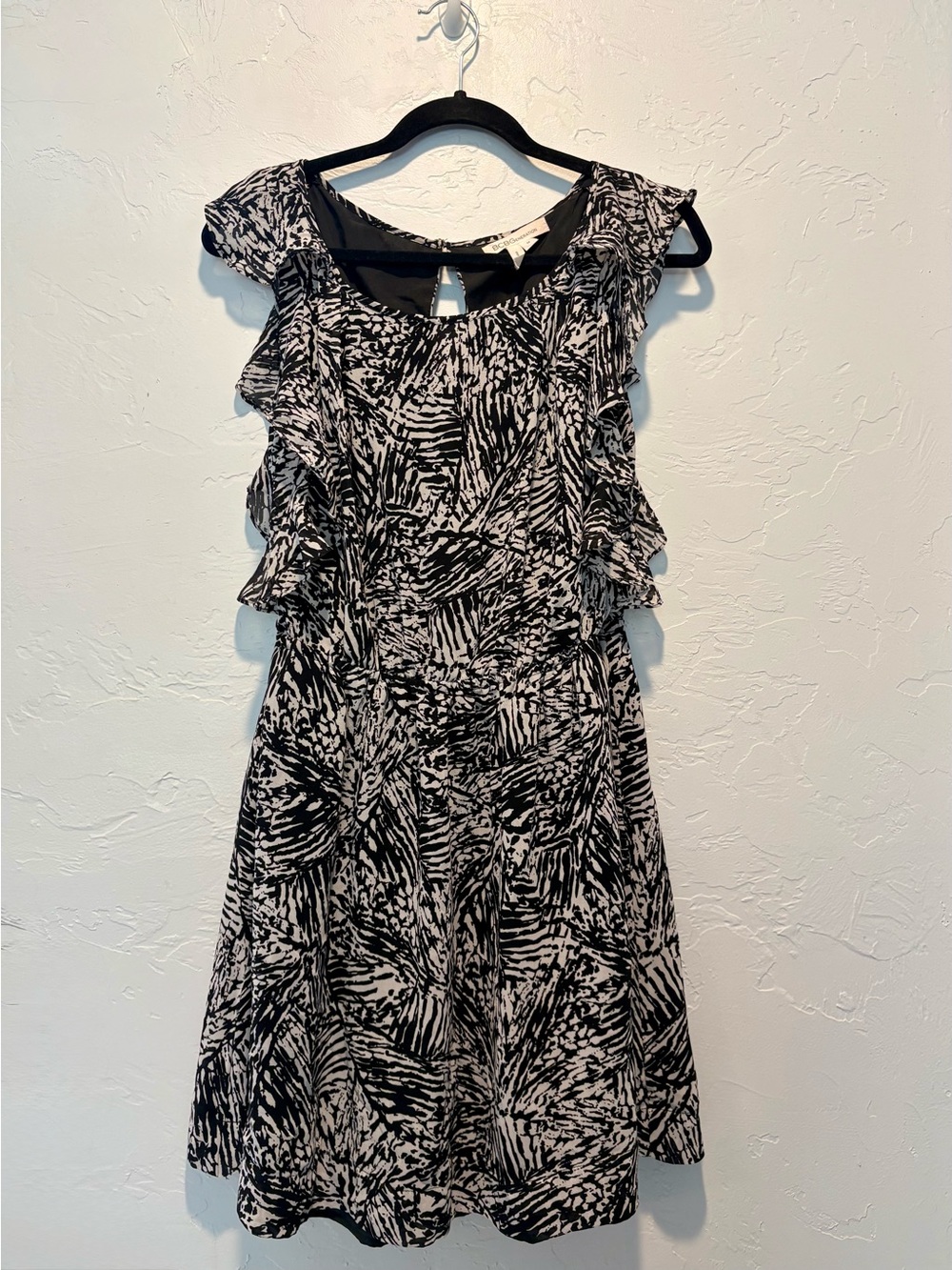 BCBGeneration Black and White Patterned Dress